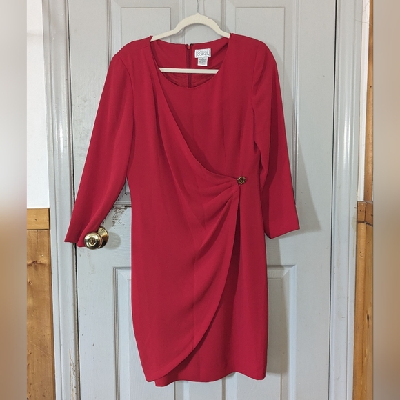 1980's ruched cocktail dress by Casual Corner size 10 - Picture 1 of 4